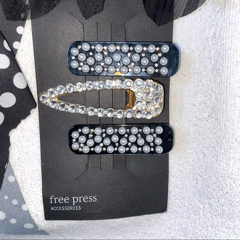 Nordstrom Hair Bows Women Accessories Black White Jewels Animal 11 PCS NWT *